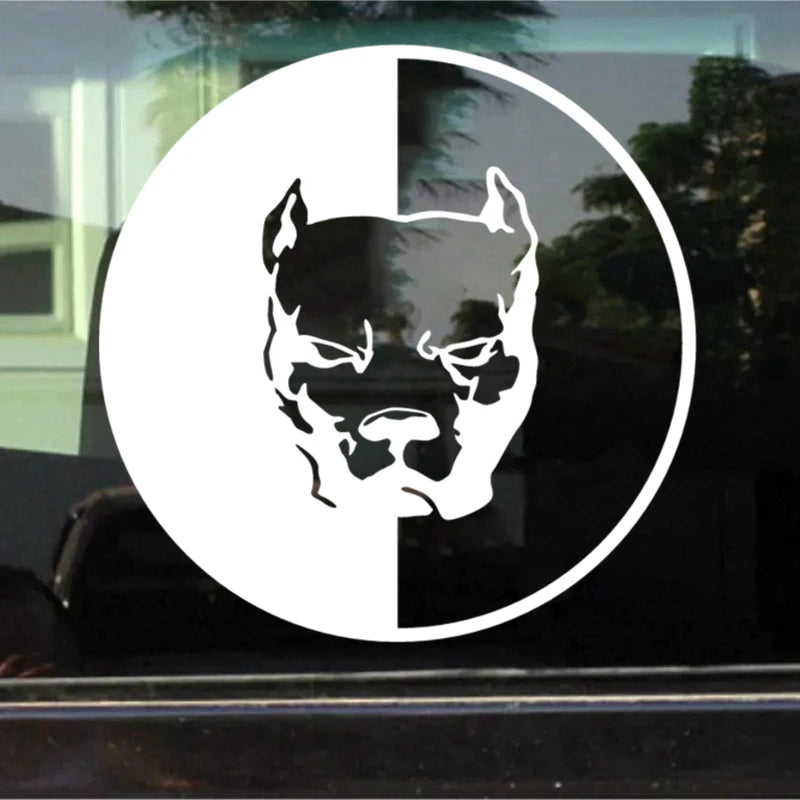 APBT American Pit Bull Terrier Cropped Ears Car Sticker