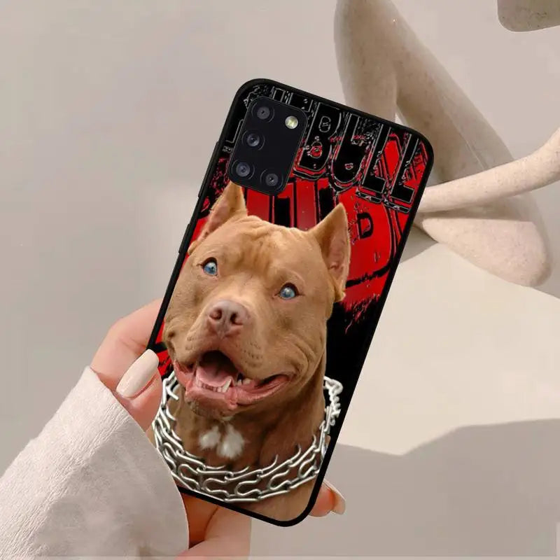 Pit Bull Lovely Pet Dog Pitbull Phone Case for Samsung A 51 30s 71 21s 10 70 31 52 12 30 40 32 11 20e 20s 01 02s 72 cover