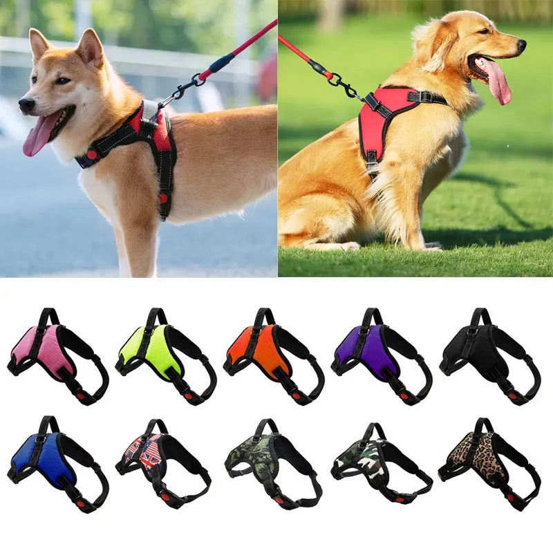 Dog Harness Adjustable Reflective Dog Harness & Leash Set