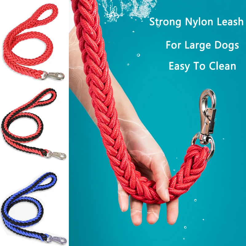 Heavy Duty Nylon Dog Leash - Durable & Strong