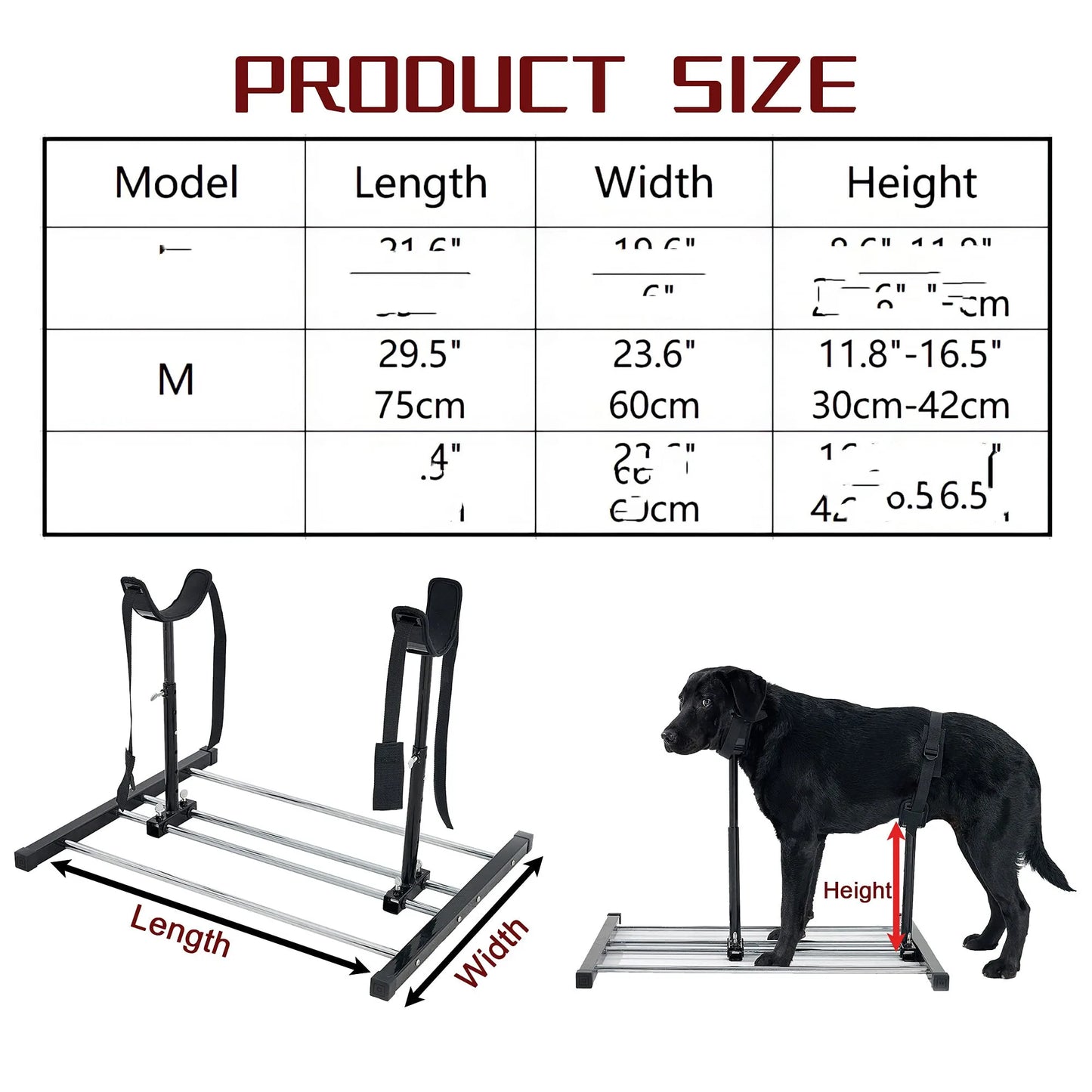 Dog Breeding Stand Stainless Steel Dog Grooming Stand with Collar Adjustable Height and Length