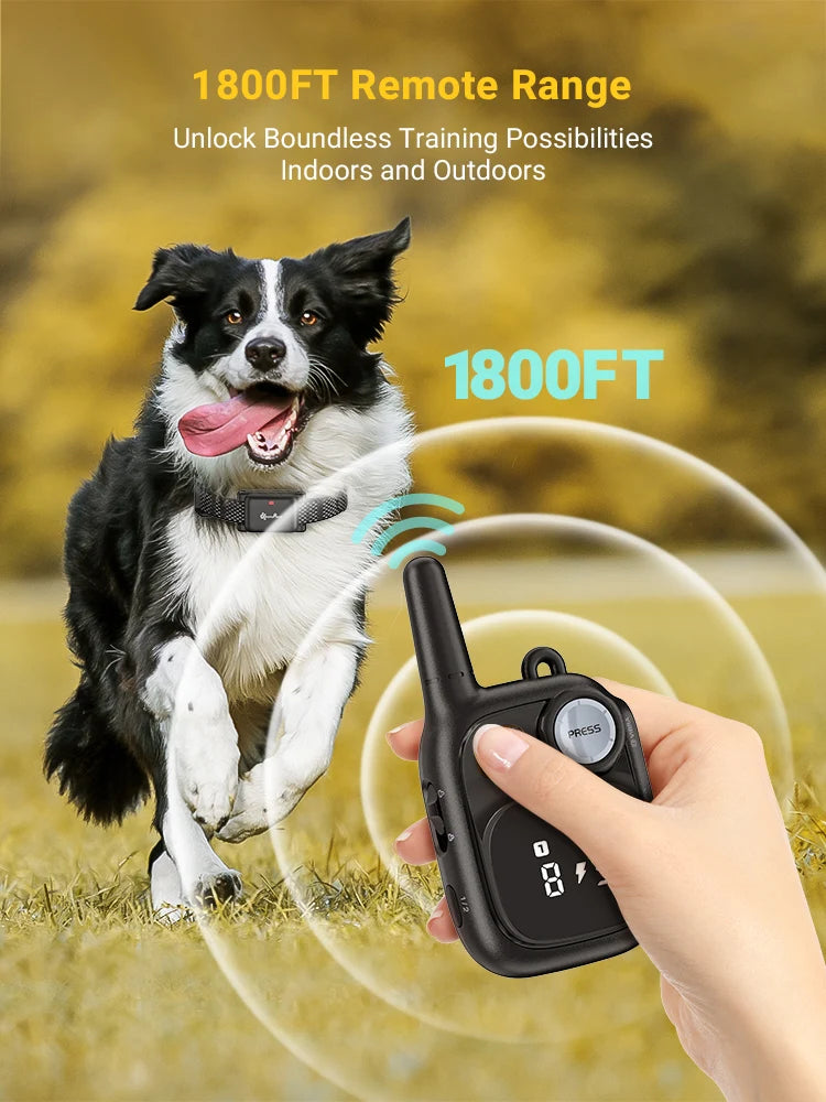 Downypaws Electric Dog Training Collar Remote Control Waterproof Rechargeable