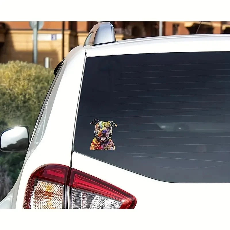 Dean Russo Pit Bull Car Stickers 6 In, Outdoor Rated Vinyl Sticker