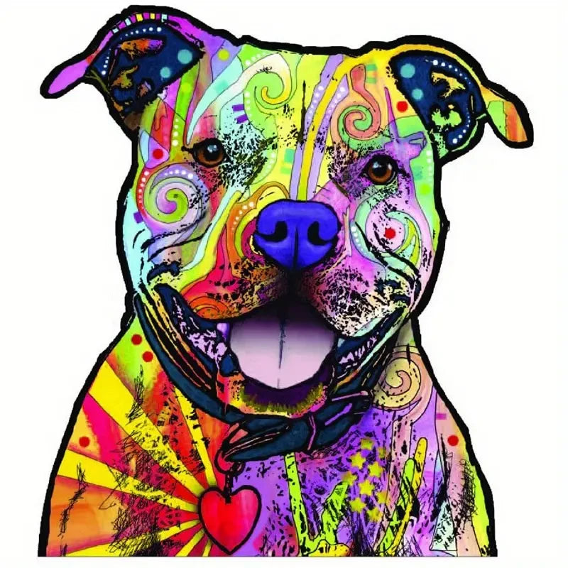 Dean Russo Pit Bull Car Stickers 6 In, Outdoor Rated Vinyl Sticker